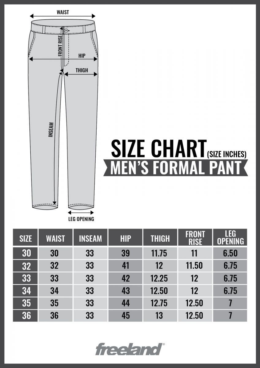 Big And Size Chart Pants
