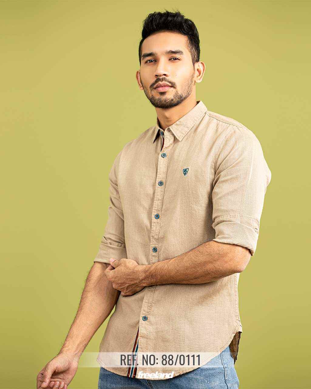 Solid Remi Cotton Shirt @freeland.com.bd