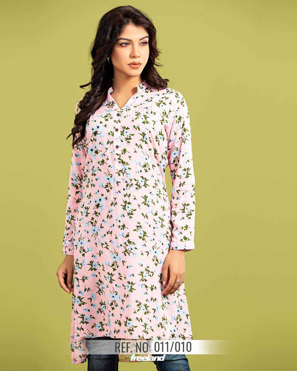 TRENDY FLORAL KURTI @freeland.com.bd