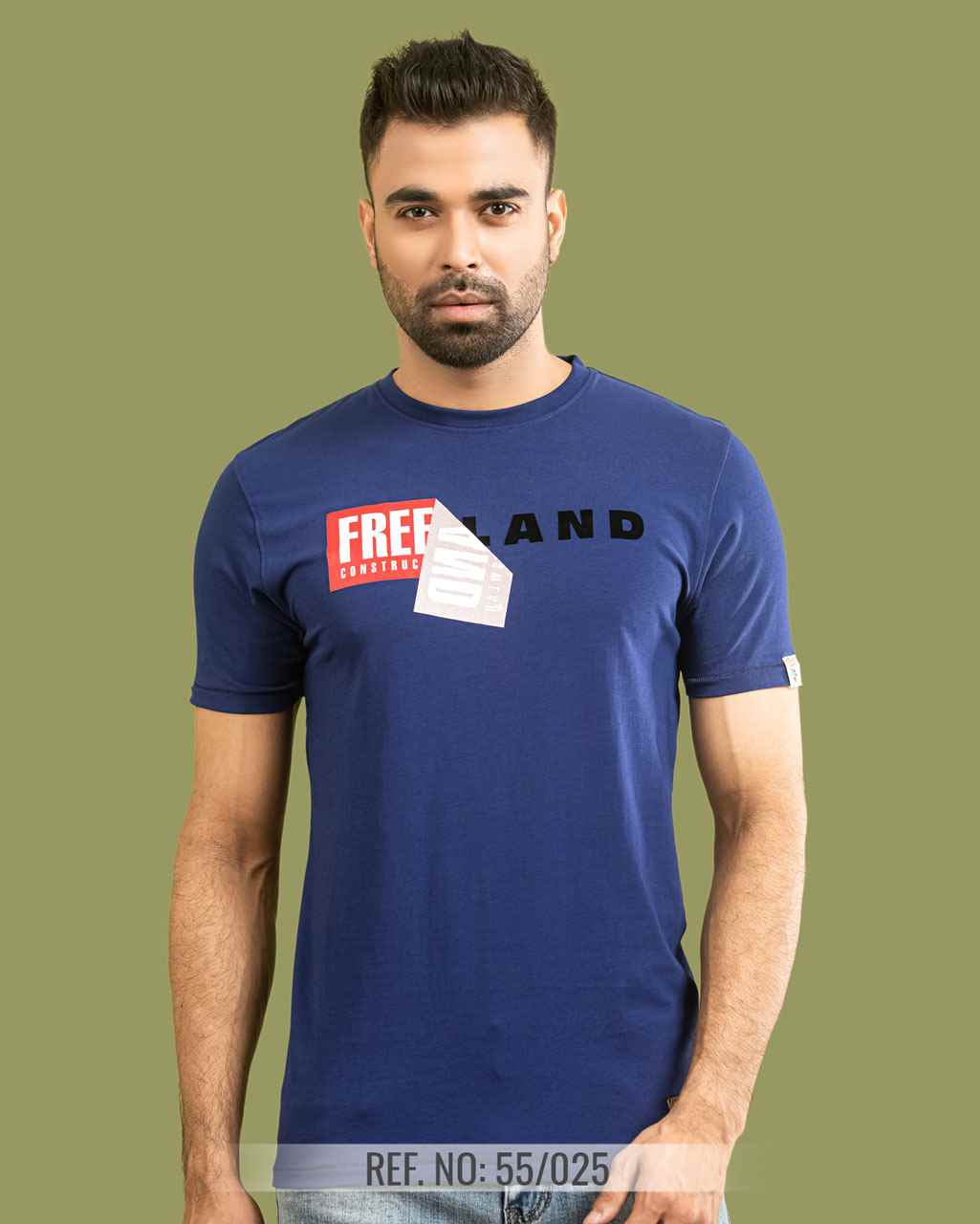 TEXTURED & PRINTED T-SHIRT @freeland.com.bd